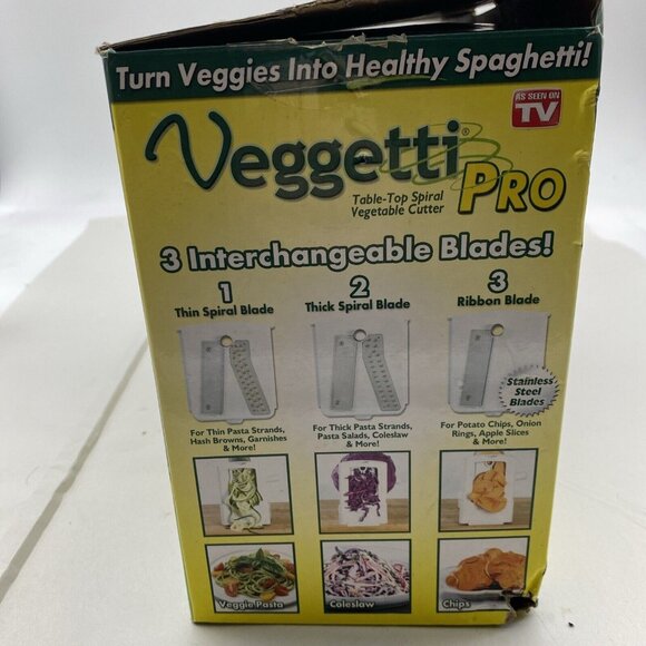 Veggetti Pro Table Top Spiralizer Spiral Vegetable Fruit Slicer Cutter 3 Blades - Picture 15 of 16